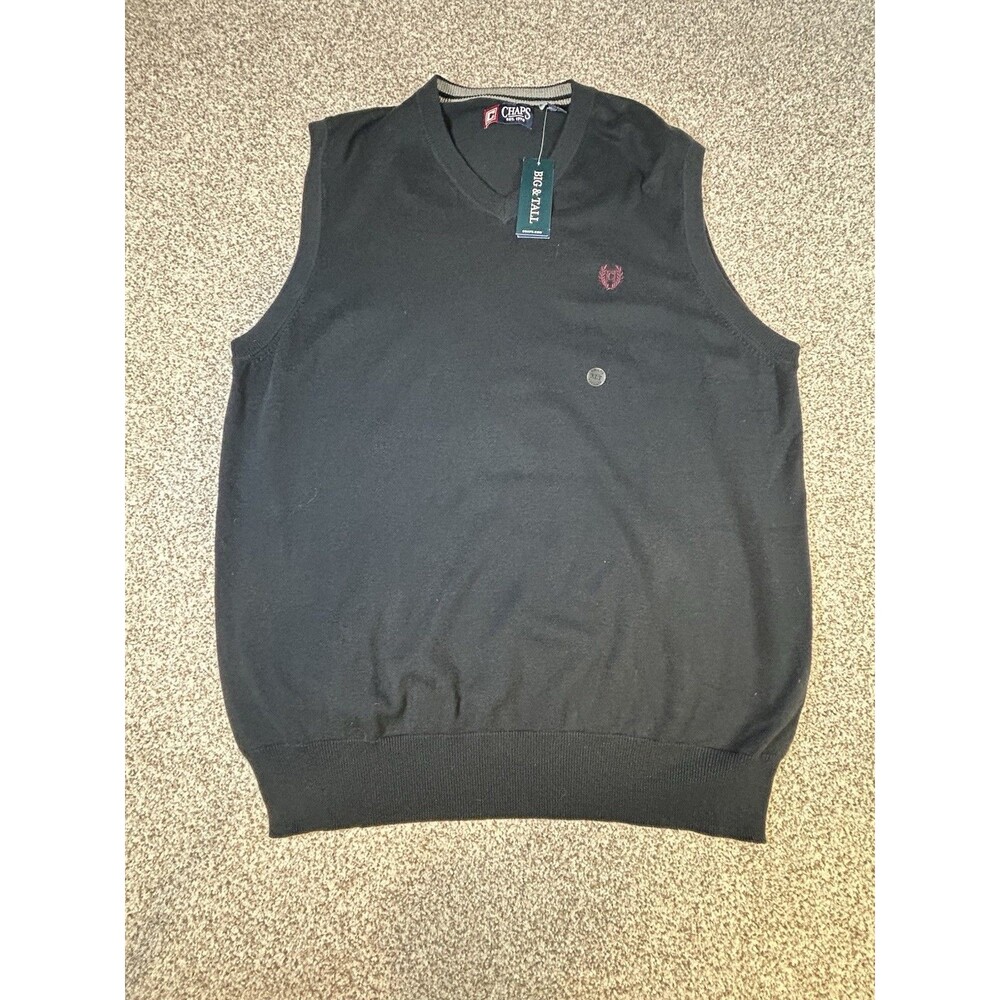 NWT Chaps Golf‎ Club Sweater Vest Navy XLT TALL